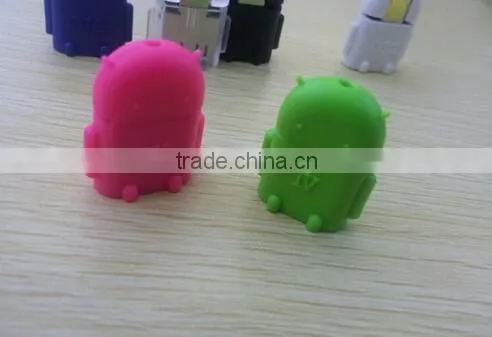 Single Card Slots Robot OTG USB 2.0 Card Reader For Android Smart Phone