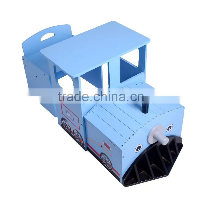 Train design wooden kids table and chair set