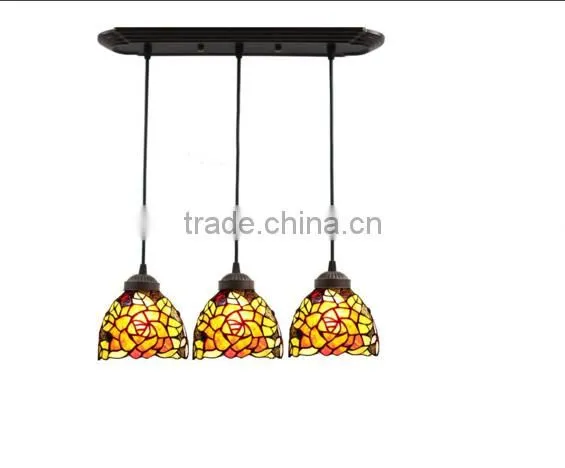 European classic tiffany balcony small droplight stairs revolving chandelier villa the chandelier