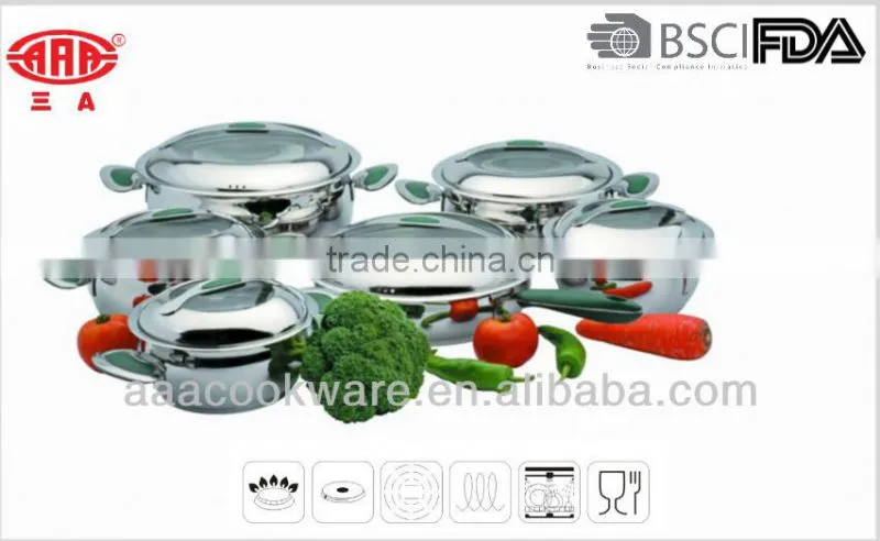 Certified by LFGB, FDA 304 Stainless Steel Pan with Induction Bottom for Wholesale/Retailer