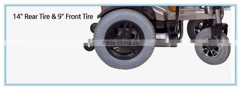 heavy duty power wheelchair with CE approval for disabled man trip
