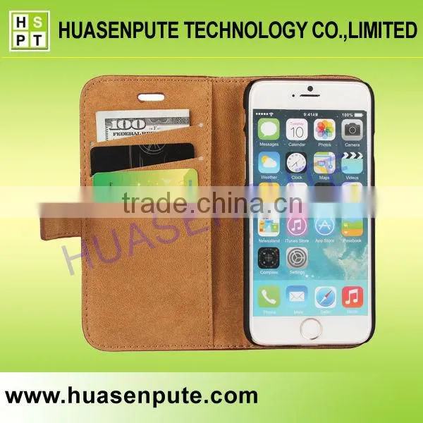 Vintage Style Leather Flip Magnetic Mobile Phone Cover Case For iPhone 6
