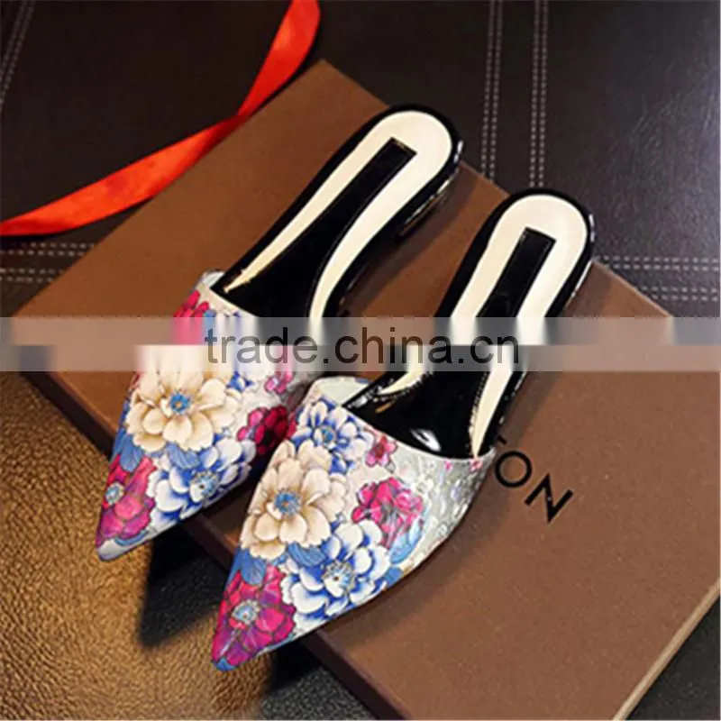 Printed china manufacturer sandals alibaba flat moroccan sandals