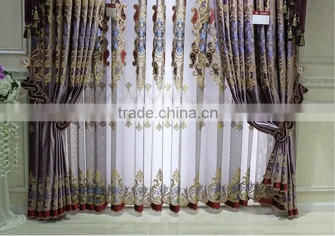 Purple romantic bedroom curtains