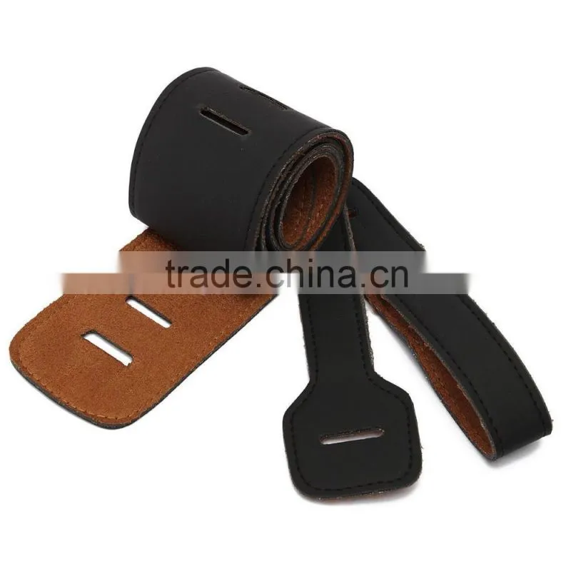 Adjustable soft faux leather thick guitar bass strap