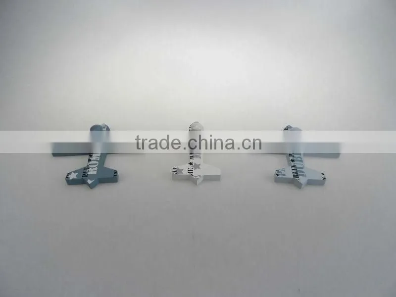 MDF airplane shaped wood hanger