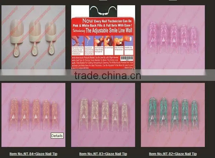 wholesale 100pcs/box&500pcs/bag Natural French Nail Tips False Acrylic Nail Art Tips NT-83/82/85