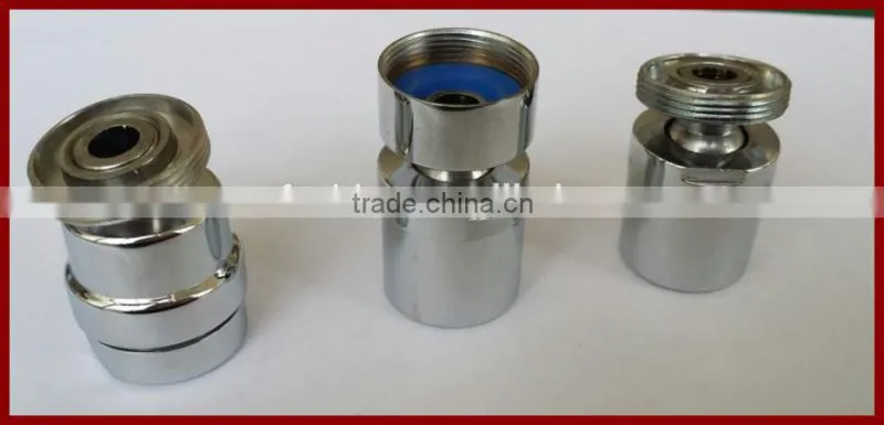 brass shell with plastic inner core kitchen Faucet aerator with swivel ball joint