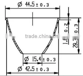 High quality optical pc reflector for 8 w cob led spot light
