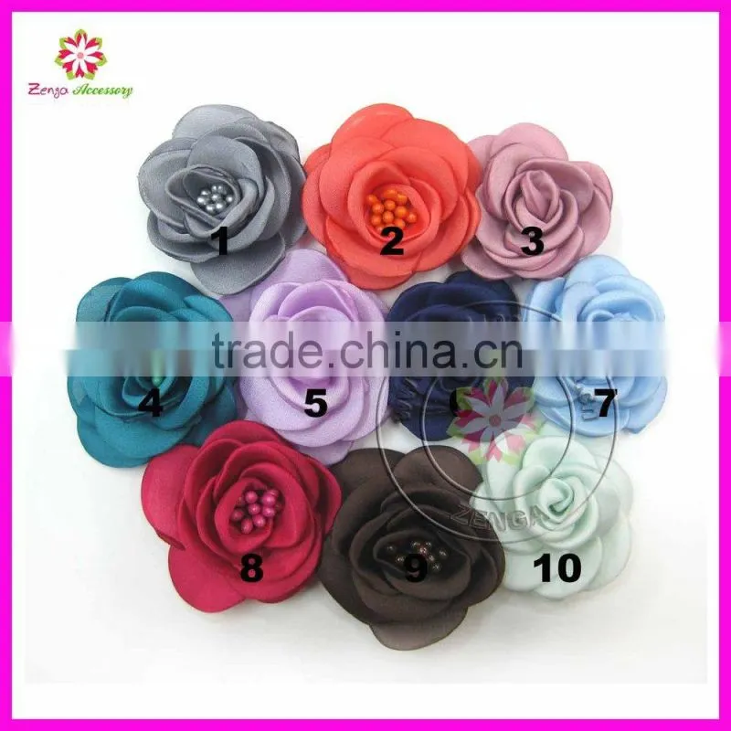 Organza burnt flower, handmade burnt edge curling satin rose, burnt satin organza flower