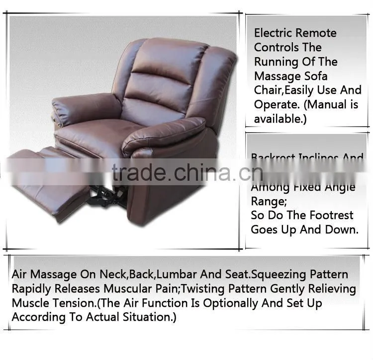 Brown Leather Dubai Recliner Furniture Sofa