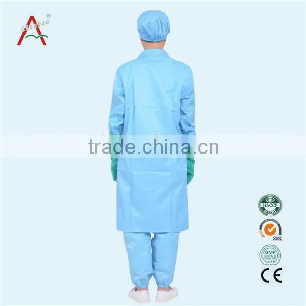 Women`s and Men`s Professional Blue ESD Lab Coats