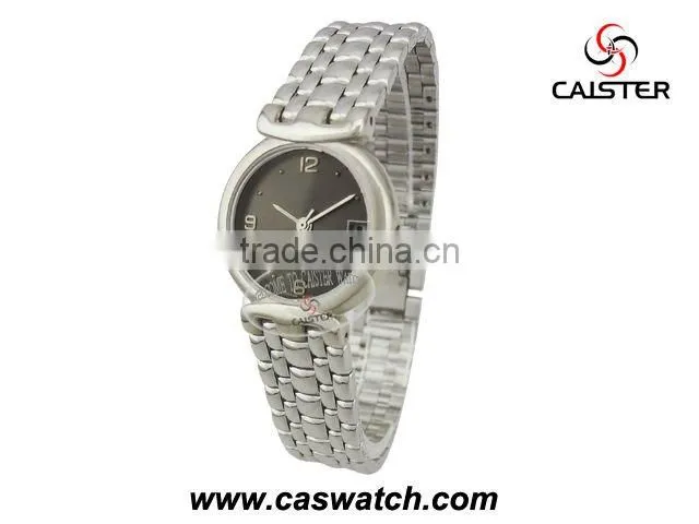 Ladies mental chain watch with date of window in business style