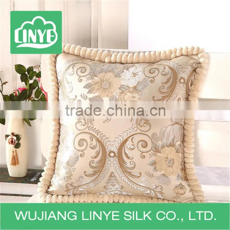 china supplier polyester fabric print flower cushion