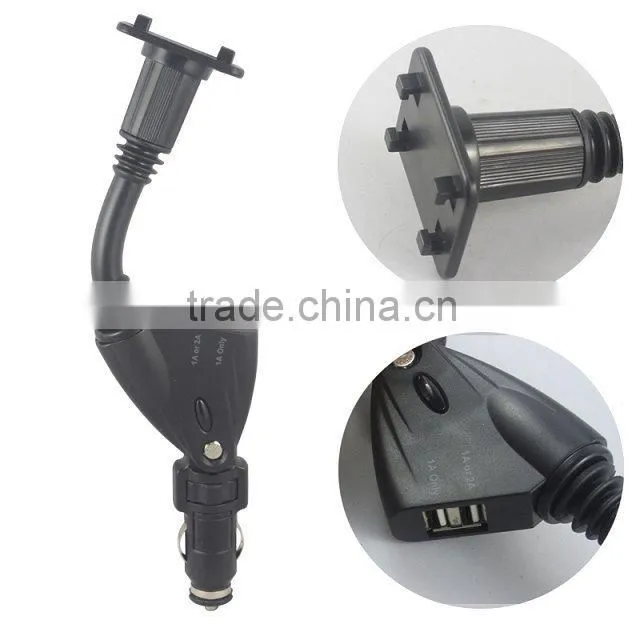 Rotatable adjustabl Car Charger Phone Holder for smartphone/tablet pc