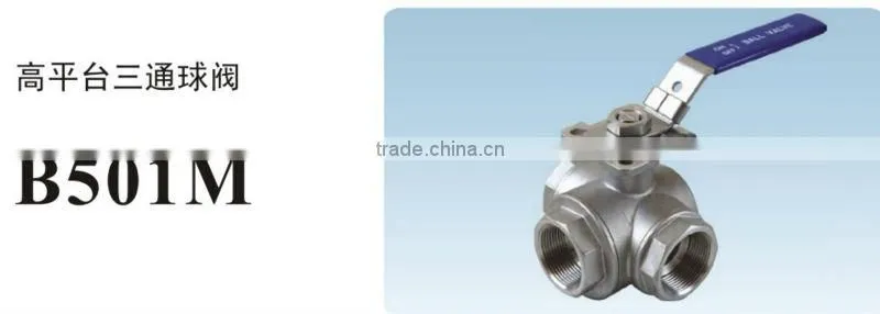 THREE-WAY BALL VALVE WITH DIRECT MOUNTING PAD SS316