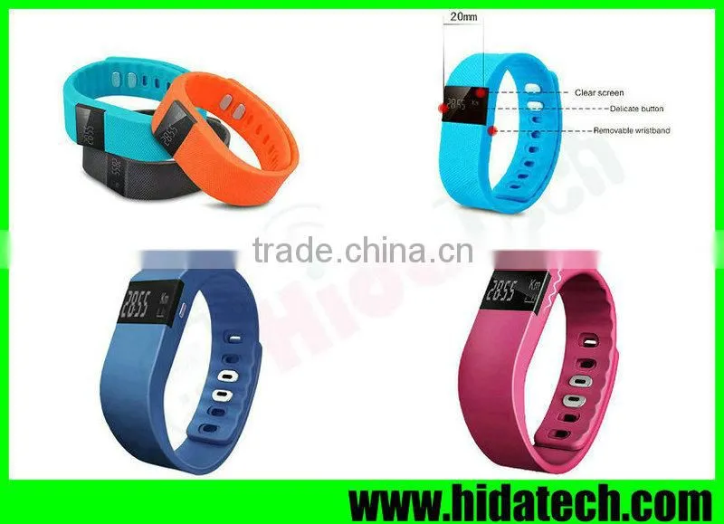 Hot Selling Fashion Smart Stainless Steel LED Bracelet Wristband Pedometer for Promotion Gifts