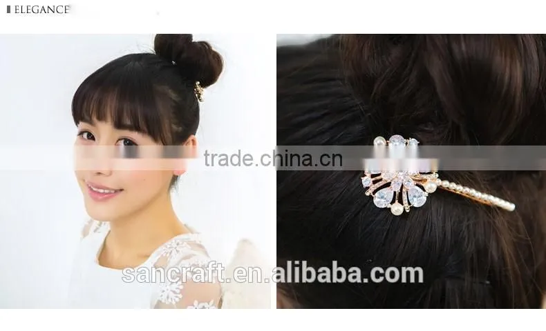 Two colors fine decorative fine hair claws