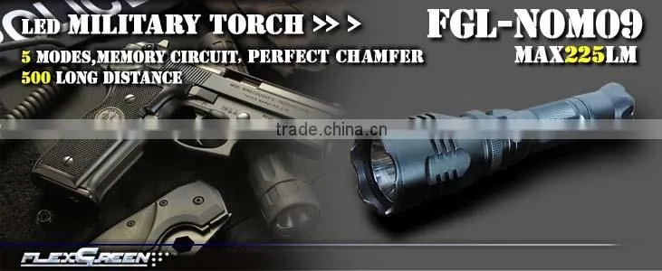 military rechargeable aluminum led q5 flashlight hunt