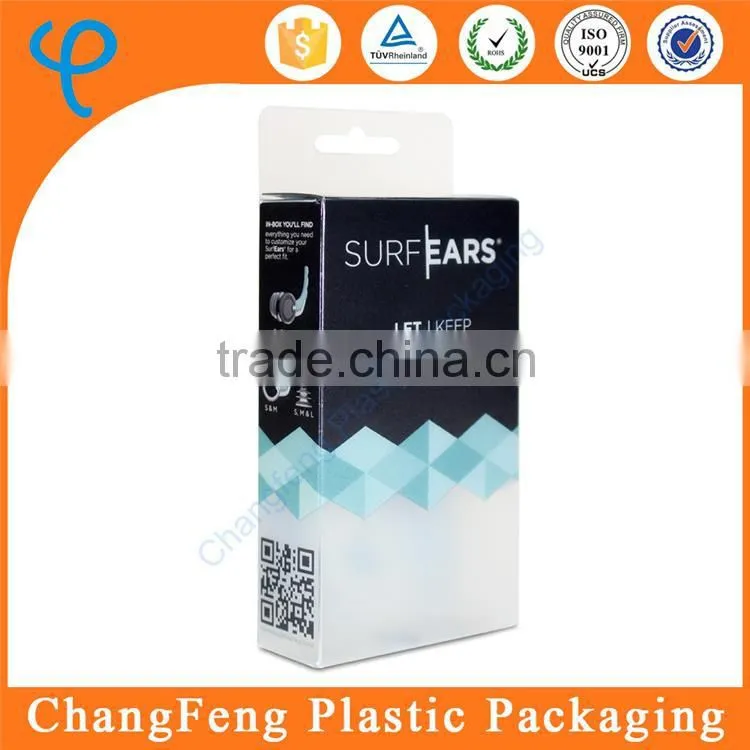 Customized Wholesale Rectangular Clear Plastic Box with Hanger