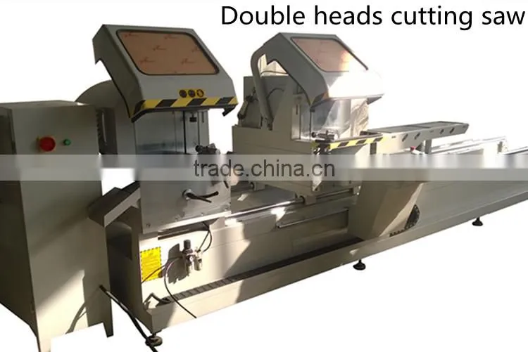 Double heads cnc cutting saw for aluminum profile with air filter ,air gun,and Automatic lubeication