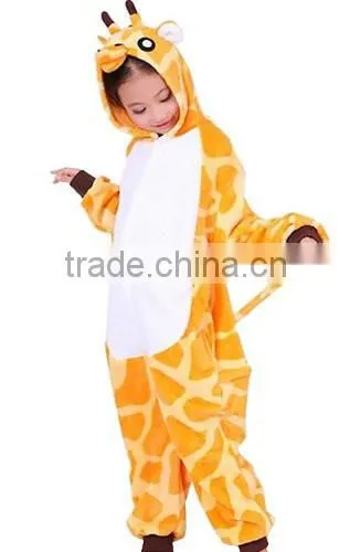 Children Winter Kigurumi Onesie/Unisex Deer Jumpsuit/Baby Animal Flannel Romper