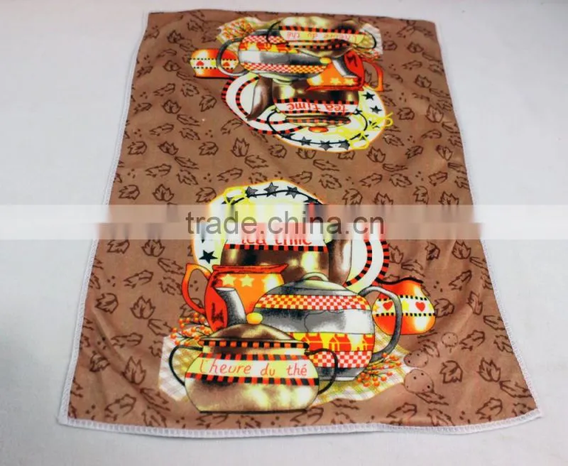 china products custom printed microfiber absorbent tea towels
