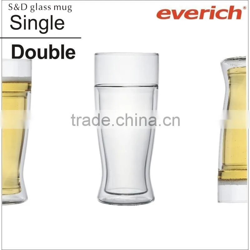 Clean Double Wall Practical Beer Mug glass