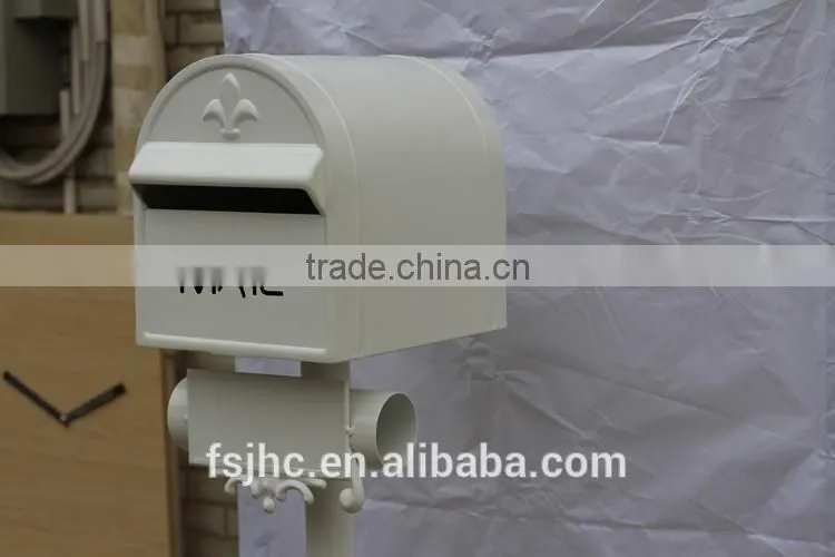 Foshan JHC-1022B Post Mounted Aluminum Mailbox/Decorative Letterbox/Outdoor Standing Postbox For Garden With Newspaper Holder