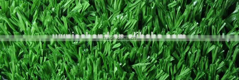 Single green plastic natural fake grass for playground decoration