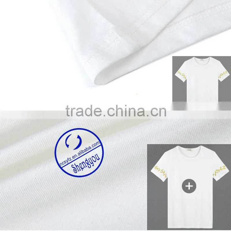 Wholesale fashion embroidered design men t shirt