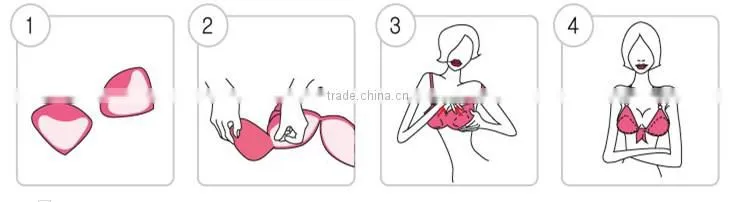 New design silicone bra pad invisible push up lips removable bra pad