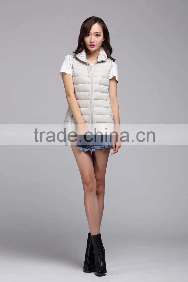 European style down vest ladies vest for Women