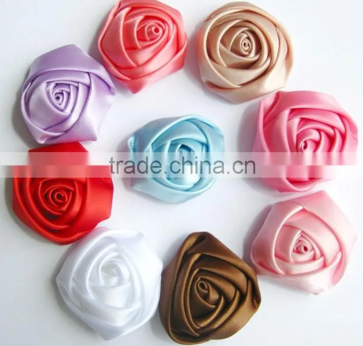2015 fashion satin ribbon rose
