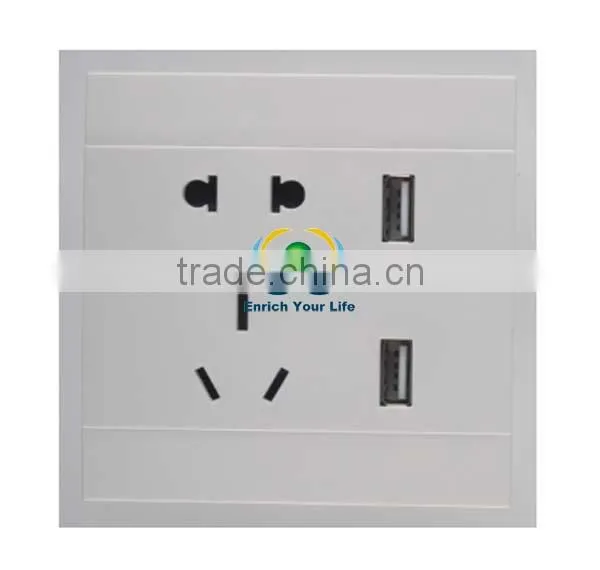 all-powerful USB wall socket Dual USB Night Light touch switch Fashion