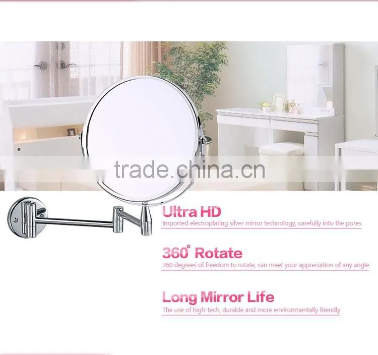 Bathroom magnifying wall shaving mirror