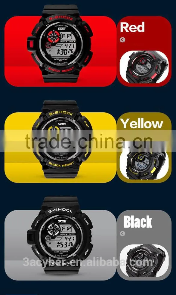 New Multi Function Men's LED Digital Alarm Sport Watch Dive 50M Waterproof