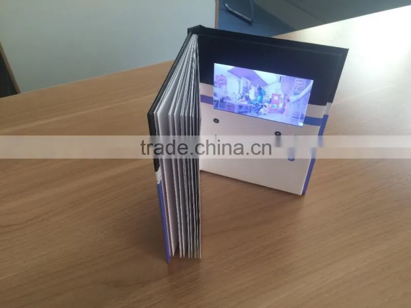 2015 most popular souvenir 5"lcd video book,promotion lcd video book,video book for education