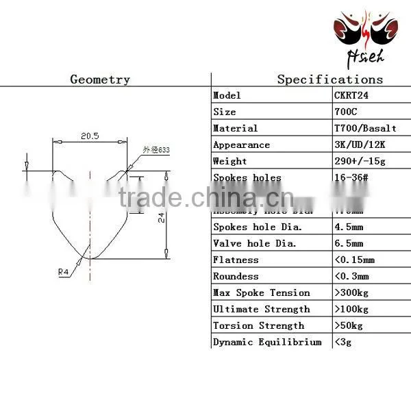 2013 Bicycle Rim Carbon Rims Tubular 24mm Road Bike