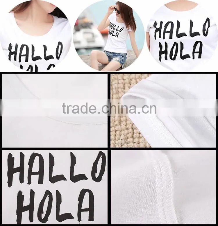 Adult New Fashion Women Print T Shirt Custom