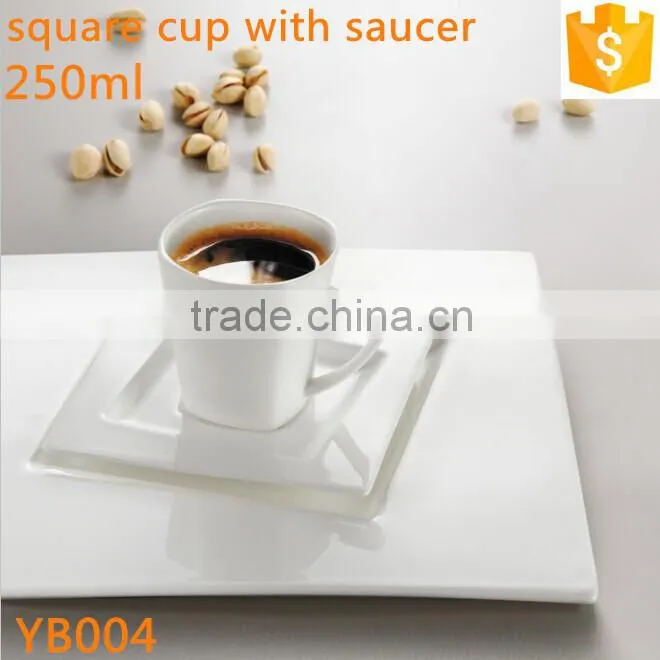 bone china coffee cup with saucer and plates 250ml unique shape ceramic cup and saucer