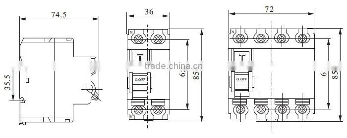 Reasonable price widely use 2, 4 poles rccb 50 amp