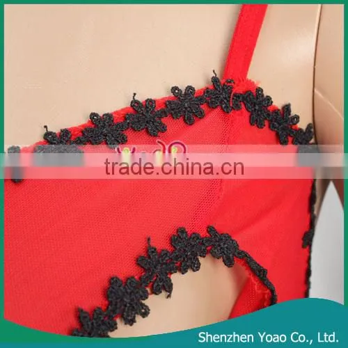Sexy Maternity Lingerie Overskirt Red With Black Side
