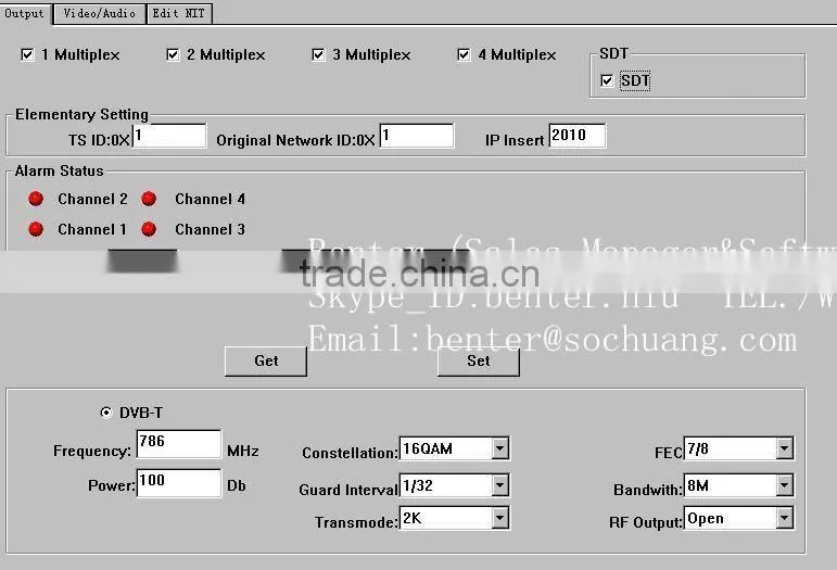 hd HDMI to encoder DVB-T Modulator (4HDMI+ASI in,DVB-T+ASI out)