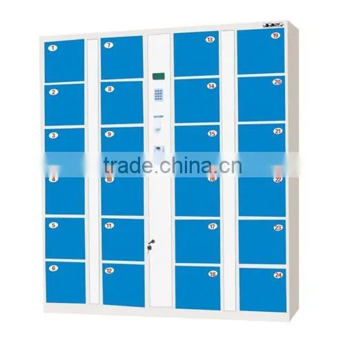 High quality safe public bathroom 24 door refrigerator electronic/ barcode locker