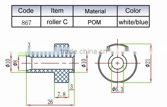 Conveyor Roller Side Guide C for 901