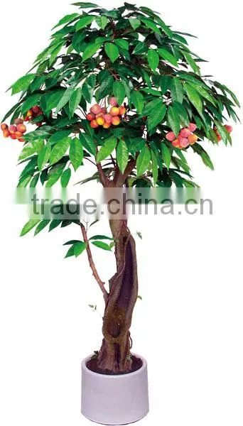 wholesale indoor decorative artificial bend oak tree with acorns