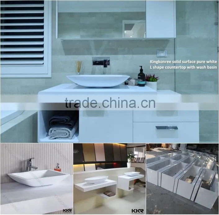solid surface double sink bathroom vanity unit