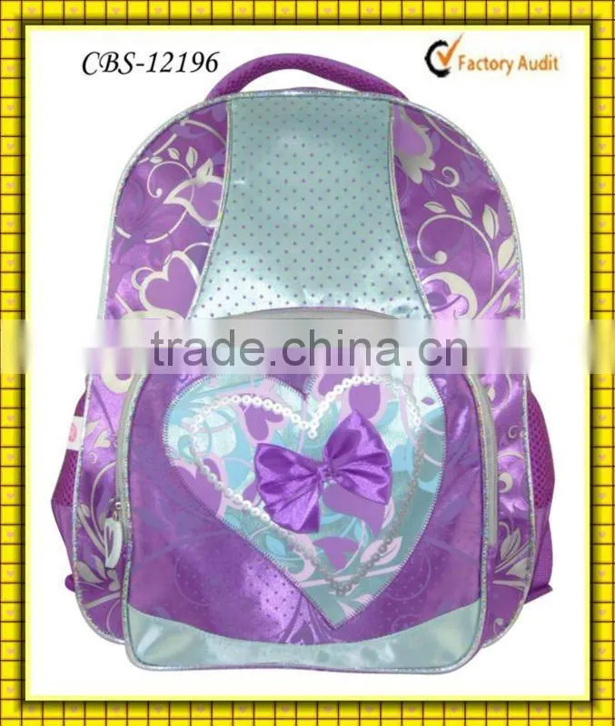 2015 Hello Kitty purple designed shool backpack