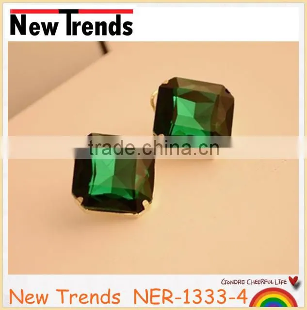 Fashion imitation jewelry crystal fashion square earring